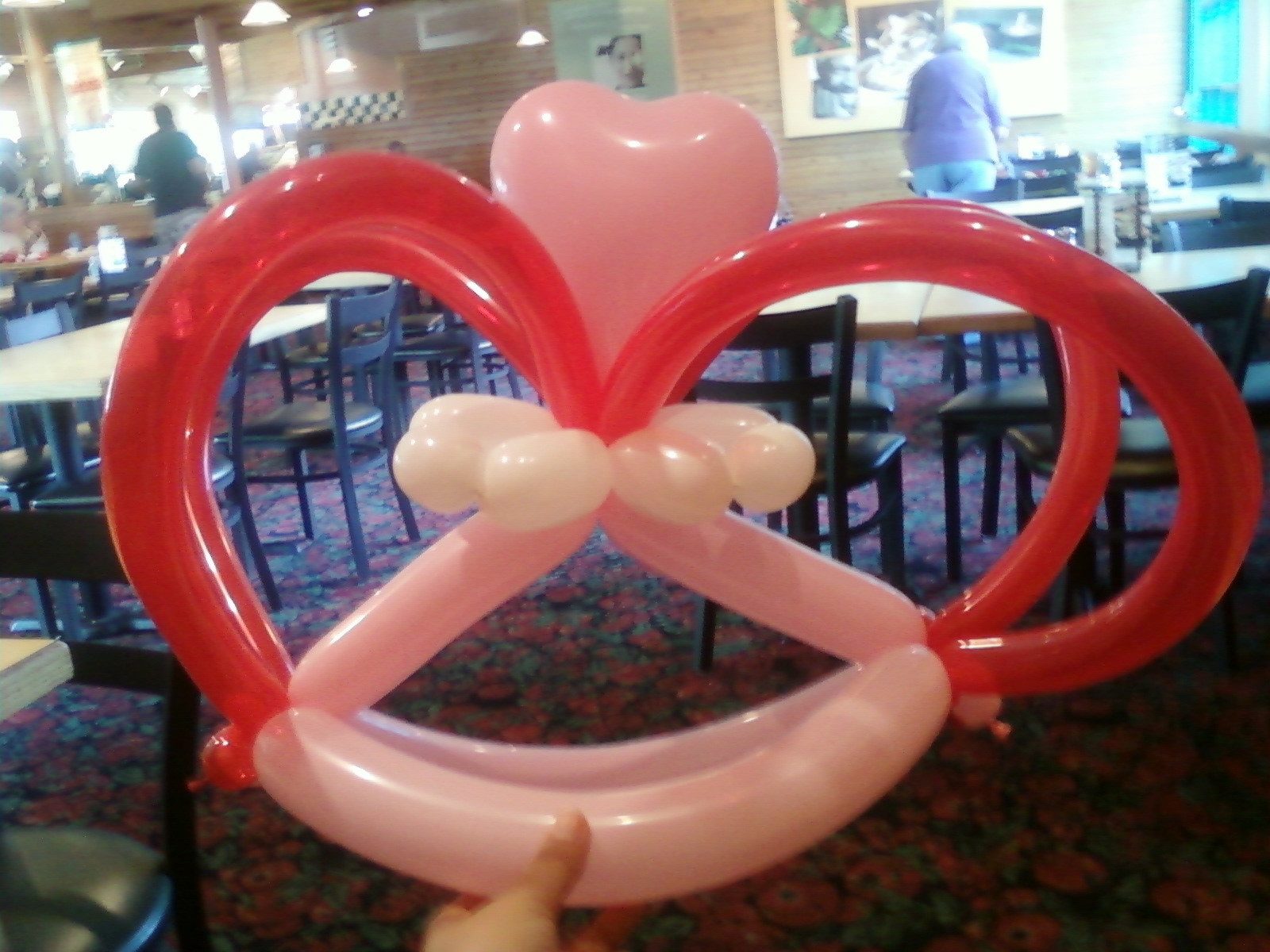Balloon creation at a party