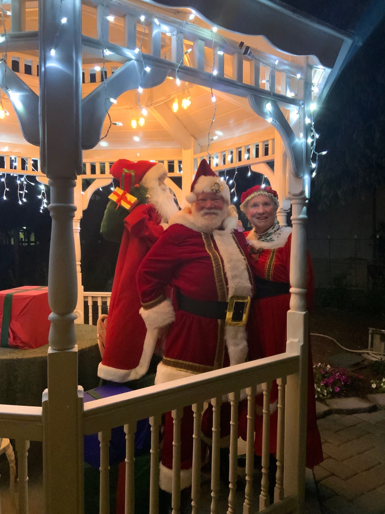 Santa Claus and a child