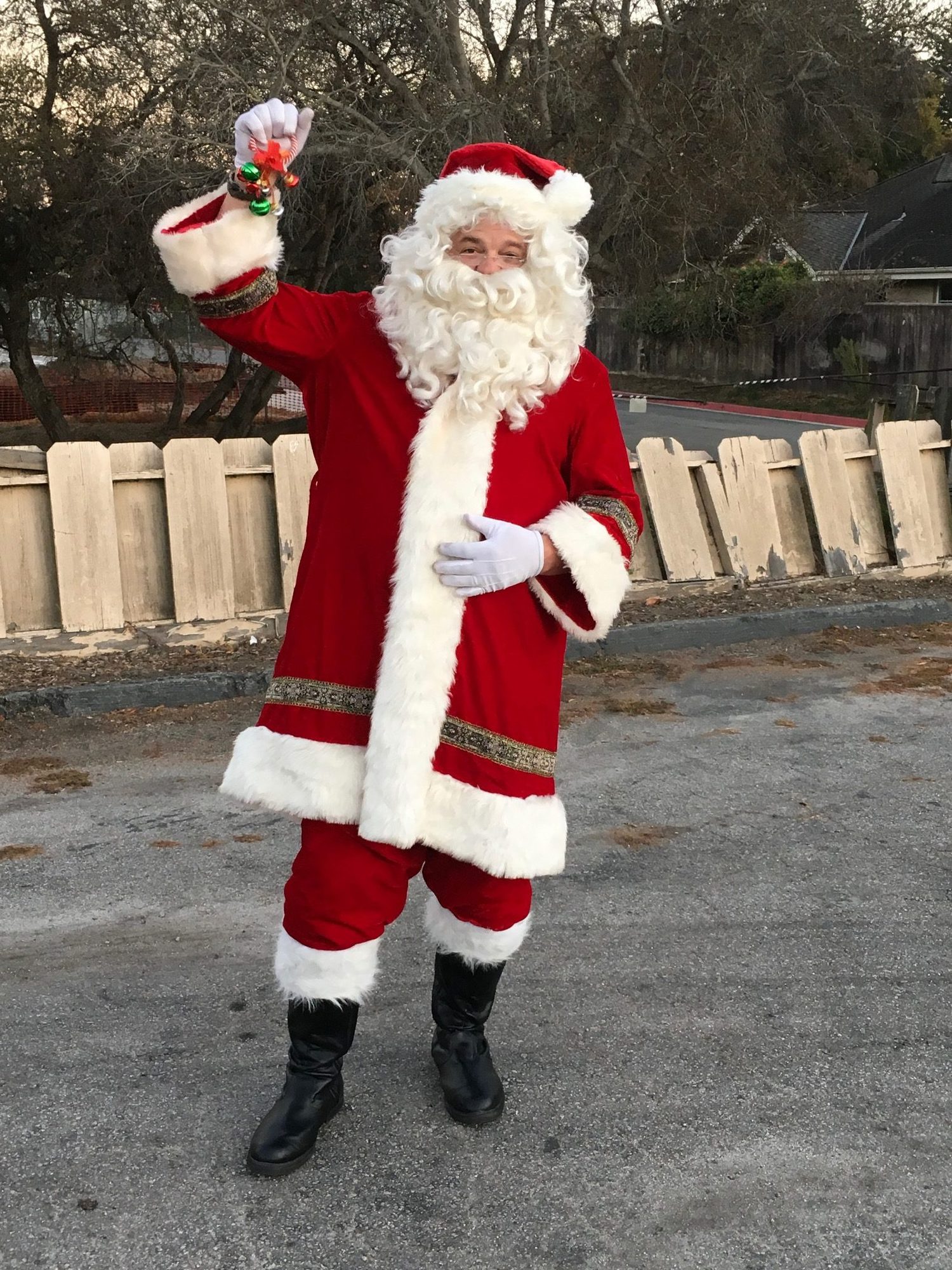 Santa's elf at a holiday party